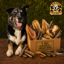 Load image into Gallery viewer, Riker’s 1kg Natural Dog Treat Box – Mixed Natural Chews