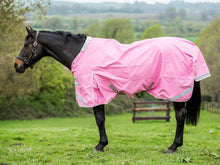 Load image into Gallery viewer, Swiss Equestrian 0g Detachable Neck Turnout Rug - Baby Pink