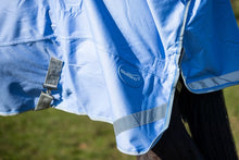 Load image into Gallery viewer, Swiss Equestrian 0g Detachable Neck Turnout Rug - Cornflower