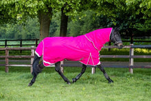 Load image into Gallery viewer, Swish Equestrian 100g Detachable Neck Turnout Rug - Pink