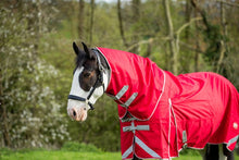 Load image into Gallery viewer, Swish Equestrian WIDE FIT 200G Detachable Neck Turnout Rug - Red