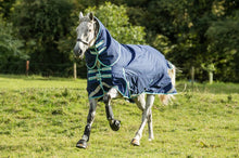 Load image into Gallery viewer, Swish Equestrian 50g Detachable Neck Turnout Rug - Navy
