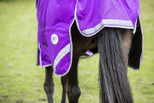 Load image into Gallery viewer, Swiss Equestrian 0g Detachable Neck Turnout Rug - Purple
