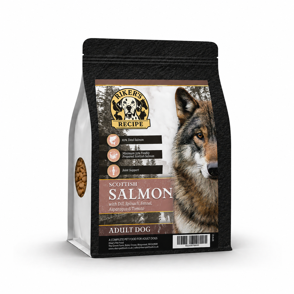 Riker’s Recipe Superfood 65 Scottish Salmon 2kg dog food