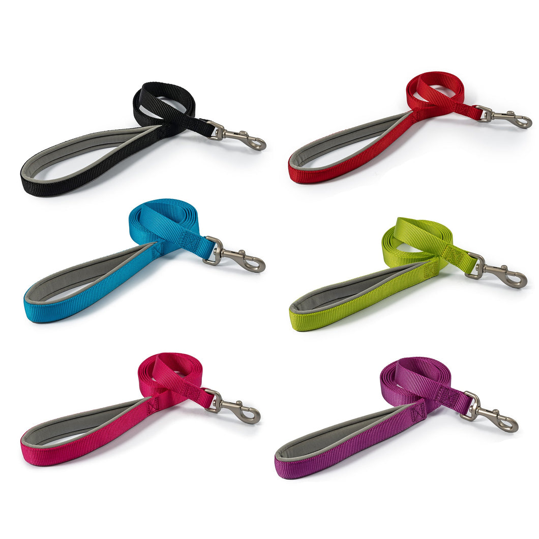 Viva Padded Snap Lead 20kg 100cm x 1.2cm (Black, Blue, Red)