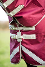 Load image into Gallery viewer, Swish Equestrian 100g Detachable Neck Turnout Rug - Burgundy
