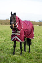 Load image into Gallery viewer, Swish Equestrian 100g Detachable Neck Turnout Rug - Burgundy
