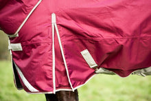 Load image into Gallery viewer, Swish Equestrian 100g Detachable Neck Turnout Rug - Burgundy
