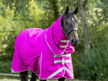 Load image into Gallery viewer, Swish Equestrian 50g Detachable Neck Turnout Rug - Mulberry
