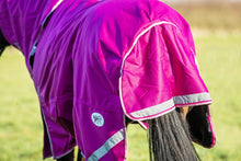 Load image into Gallery viewer, Swish Equestrian 50g Detachable Neck Turnout Rug - Mulberry
