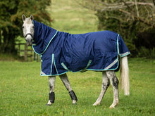 Load image into Gallery viewer, Swish Equestrian 50g Detachable Neck Turnout Rug - Navy
