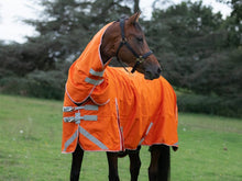 Load image into Gallery viewer, Swish Equestrian 100g Detachable Neck Turnout Rug - Orange
