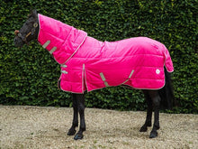 Load image into Gallery viewer, Swish Equestrian 100g Stable Rug With Detachable Neck - Hi Vis Pink
