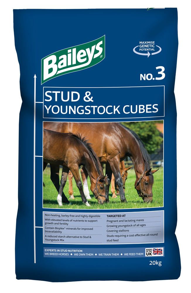 Baileys No.3 Stud & Youngstock Cubes 20kg
