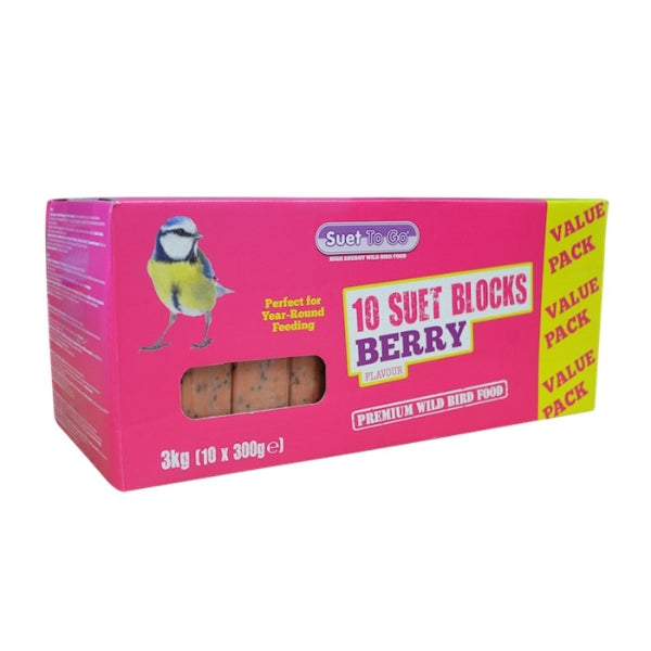 Suet To Go Blocks Berry & Bug 10 Pack