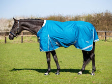 Load image into Gallery viewer, Swish Equestrian 100g Detachable Neck Turnout Rug - Turquoise
