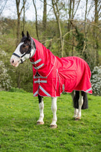 Load image into Gallery viewer, Swish Equestrian WIDE FIT 200G Detachable Neck Turnout Rug - Red
